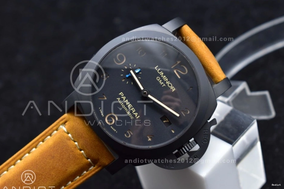 Real Asso Clone O PAM441 Brown Ceramic on SBF Strap Best Edition 1:1 P.9001 Super 0316